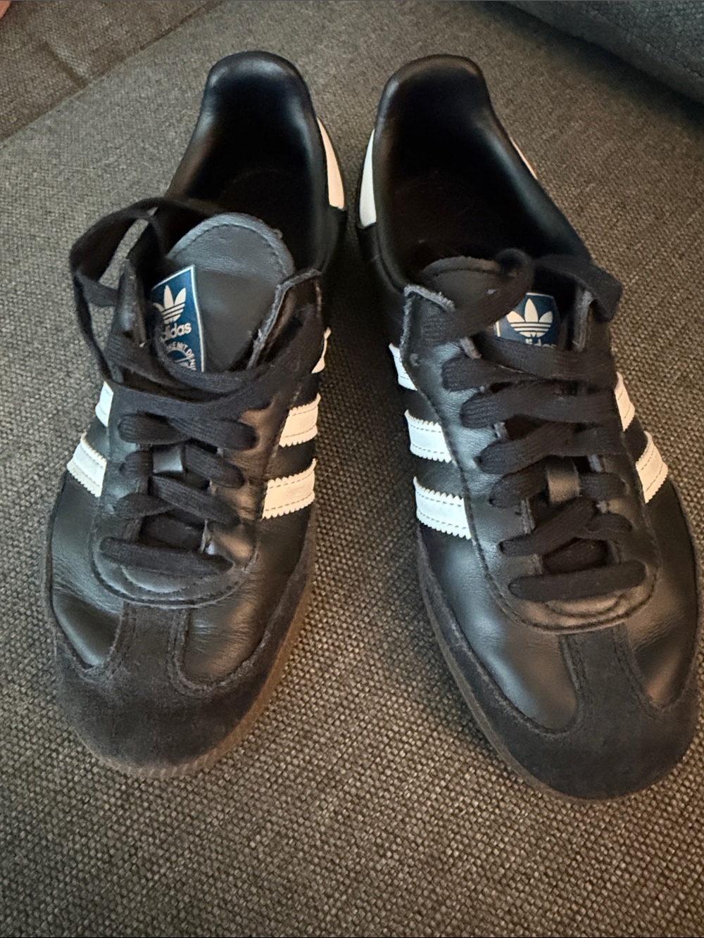 adidas Black and White Samba Classic Sneakers - Picture 4 of 6
